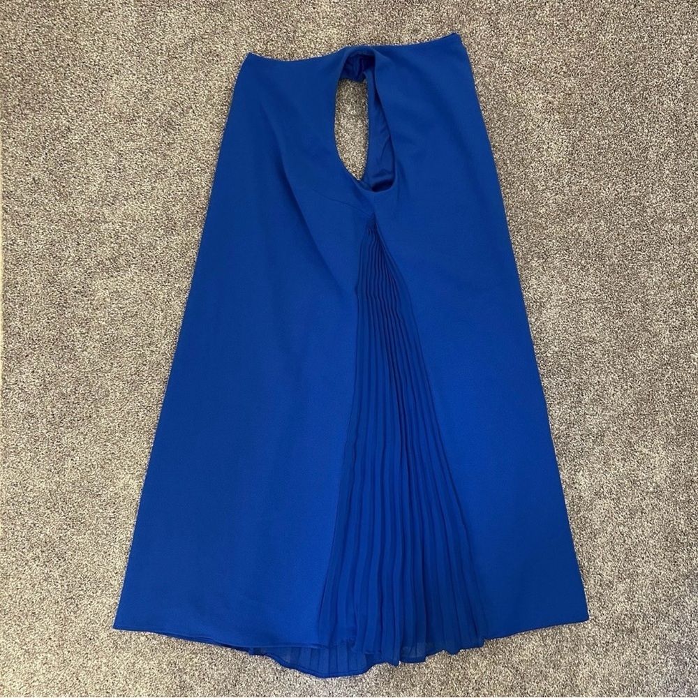 DKNY Women's Dress Royal Blue Pleated Sides Sleeveless Size 6 - NWT $129 - Picture 7 of 16